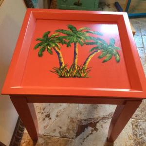 red palm table