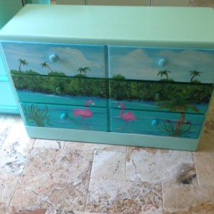 flamingo chest