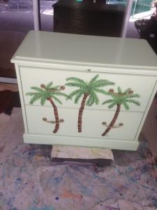 green palm chest